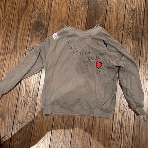 Wild fox embroidered crew neck